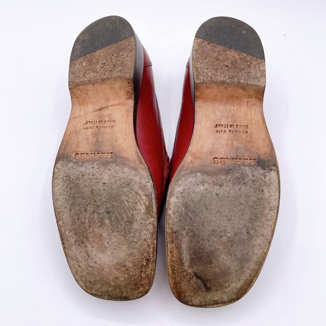 エルメス コンスタンス ローファー ルージュ 36 23cm - メルカリ