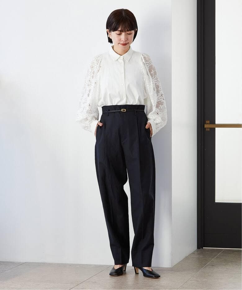 VERMEIL par iena レースコンビ ボリュームスリーブブラウス - メルカリ