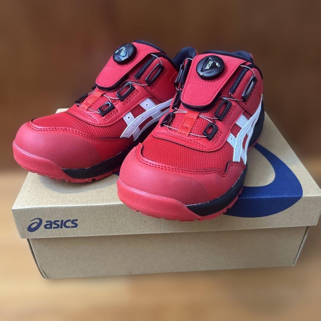 アシックス　ウィンジョブ　CP209 BOA レッド/ホワイト　24cm 安全靴 ASICS ウィンジョブCP209 BOA クラシックレッド×ホワイト 24.5cm(Tcode