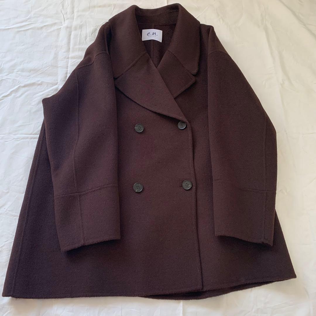 evernavy エバーネイビー ウールリバーPコート新色ブラウンM 今季