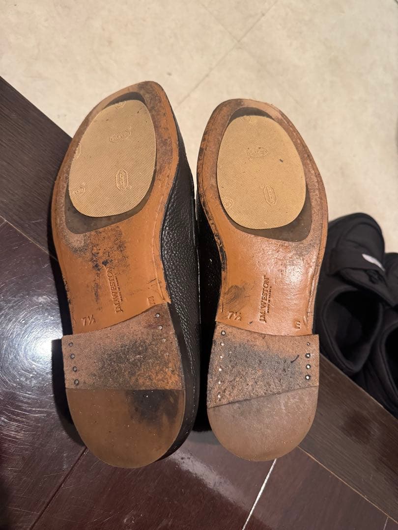 J.M.WESTON ローファー シボ革 7E