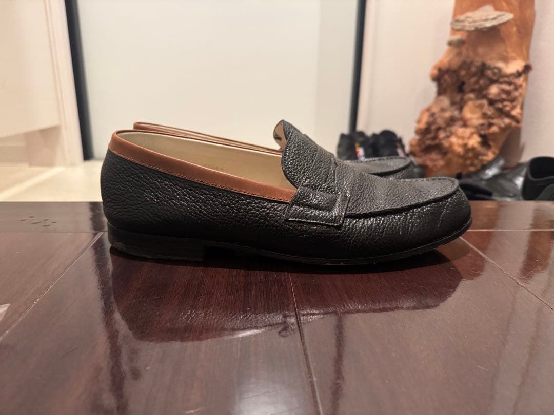 J.M.WESTON ローファー シボ革 7E