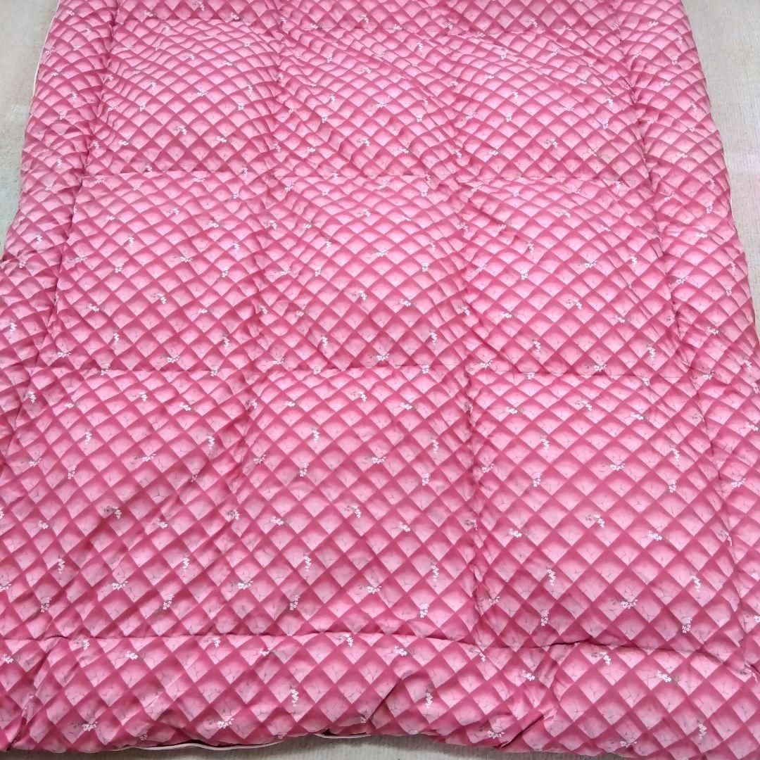 羽毛掛け布団 シングル 花柄 ピンク系 日本製 ダウン70% 1.3kg