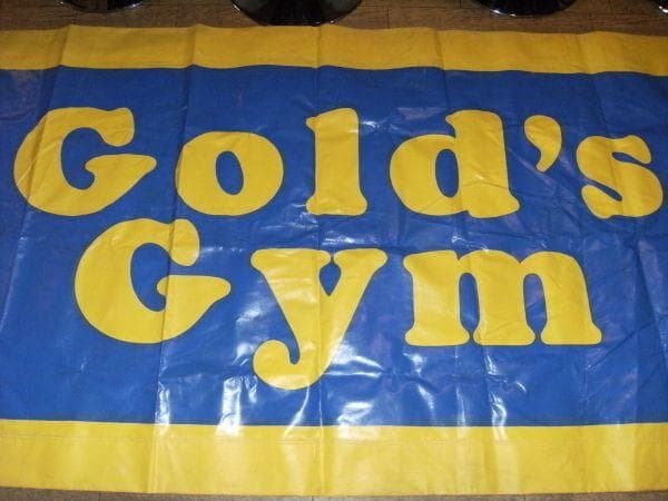 ボディビル,プロレス,格闘技☆GOLD'S GYM ゴールドジム バーナー 旗