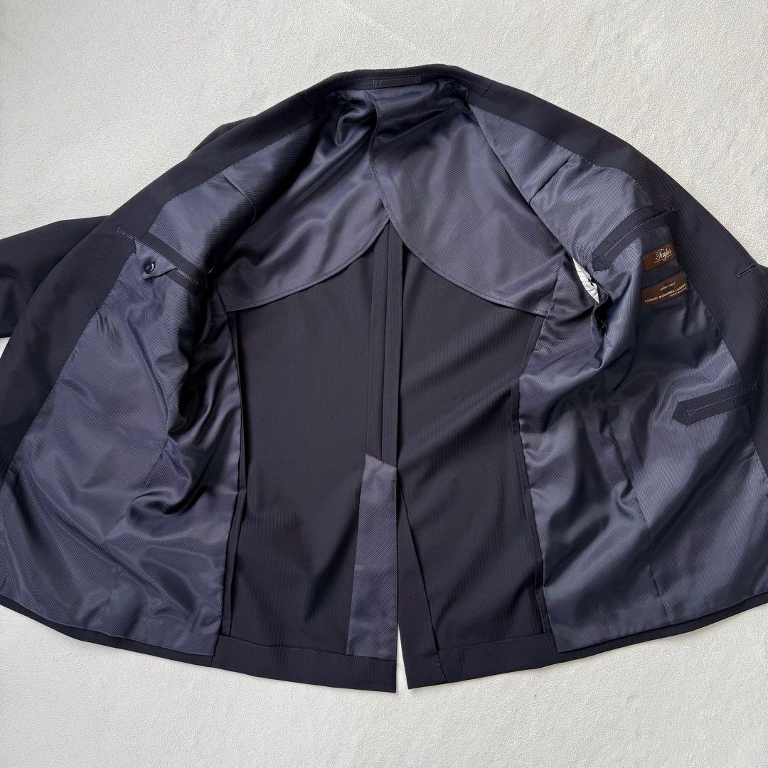 美品•カノニコ•A7✨テイラー ストライプ ウール スーツセットアップ