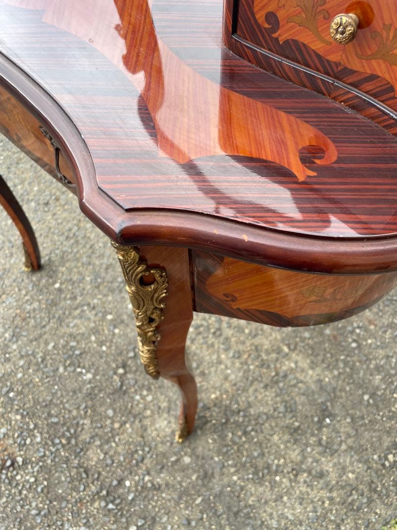 イタリア アンティーク 象嵌細工 ドレッサー 鏡台 デスク 鏡台 - メルカリ