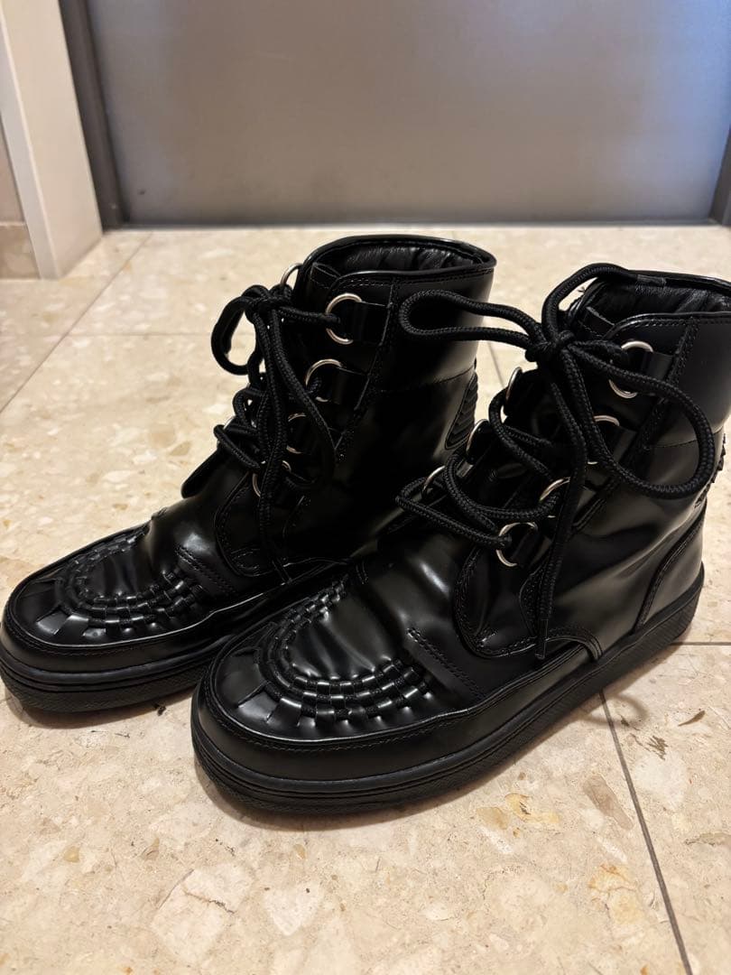 LIMI feu ヨウジヤマモト黒 レースアップハイカットブーツ LIMI feu×UNDERGROUND®20th anniversary collaboration A/W 2023-24