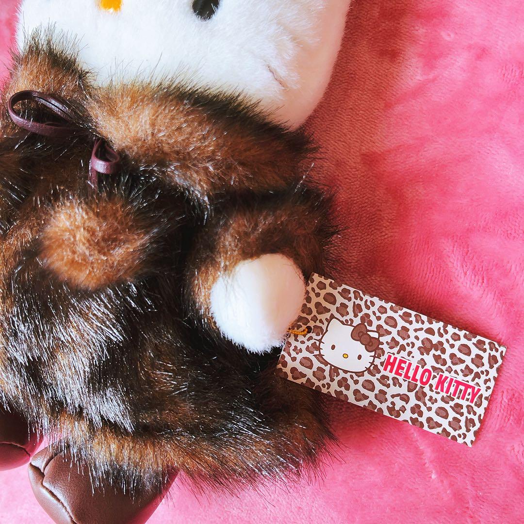 希少レア ハローキティ キティドール ぬいぐるみ ヒョウ柄 ミンク