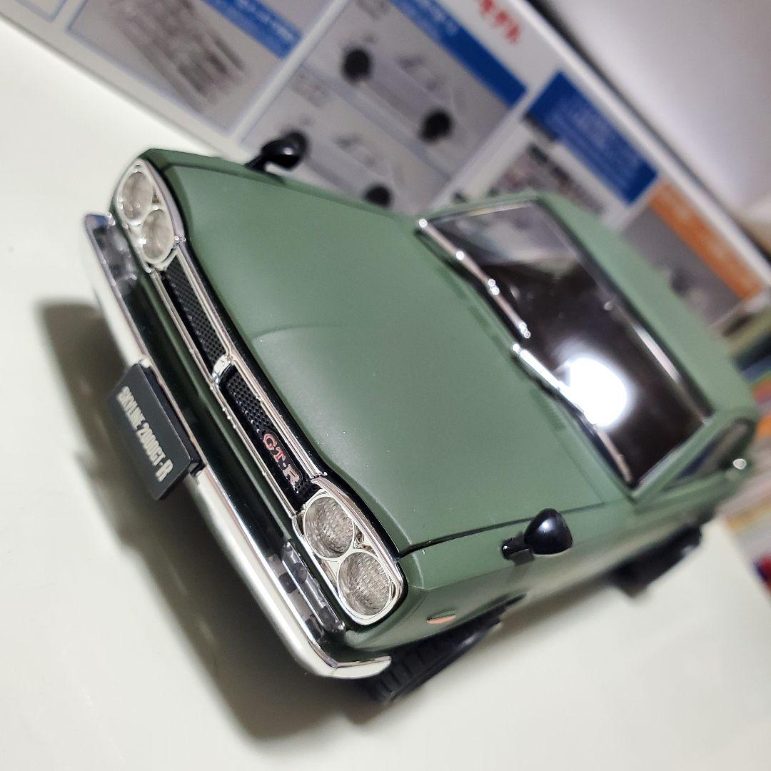 アオシマ　ニッサンGTR ハコスカ 1/24 楽プラ　完成品 キャンバー　車高短 アオシマ 楽プラ キャンバー加工 GTR ハコスカ 1/24 日産スカイ 完成品