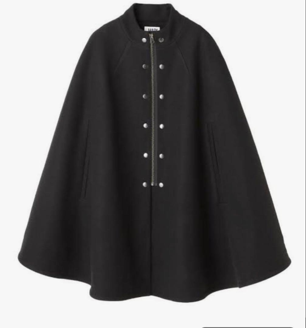 MARY QUANT アーカイブポンチョ コート ブラック - ジャケット