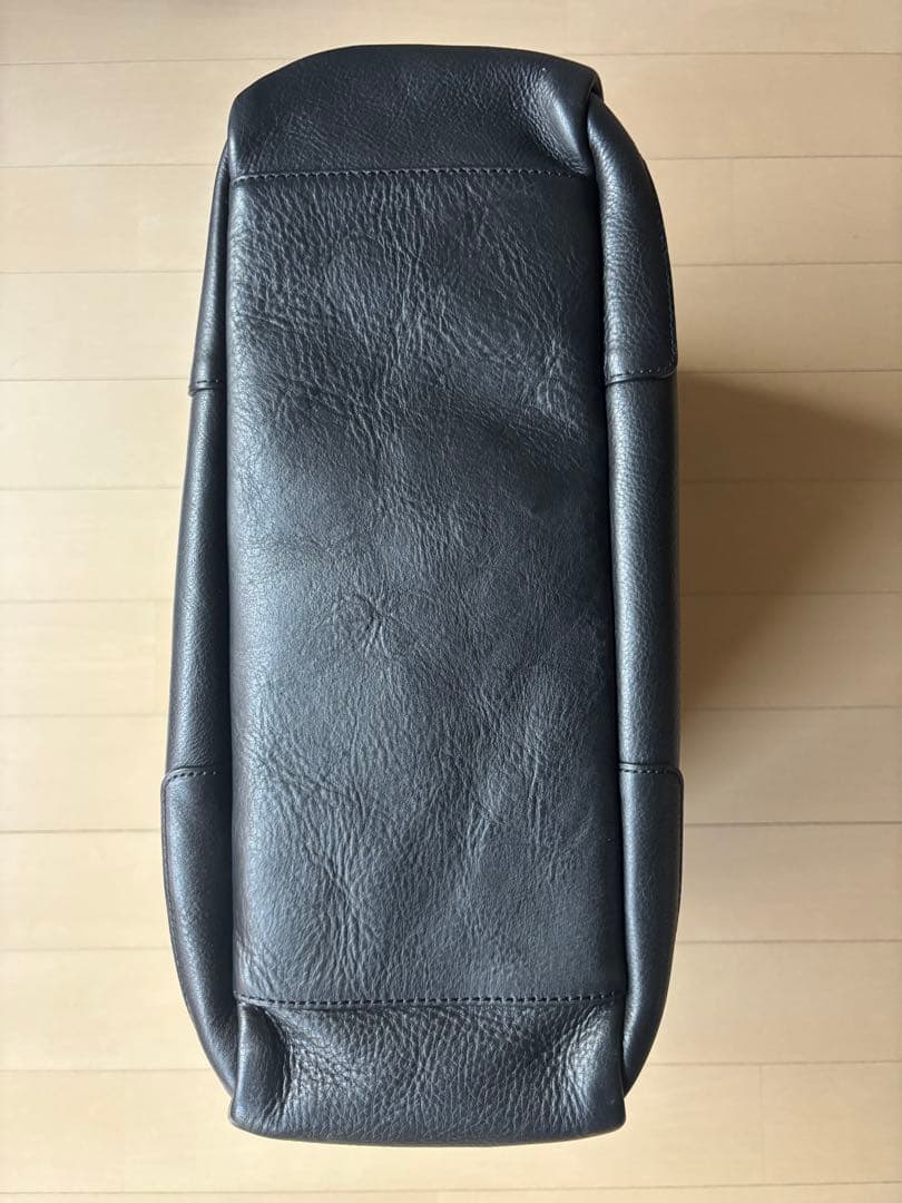 GANZO 7QS-H スクエアボストン ブラック レザー バッグ【廃盤希少品