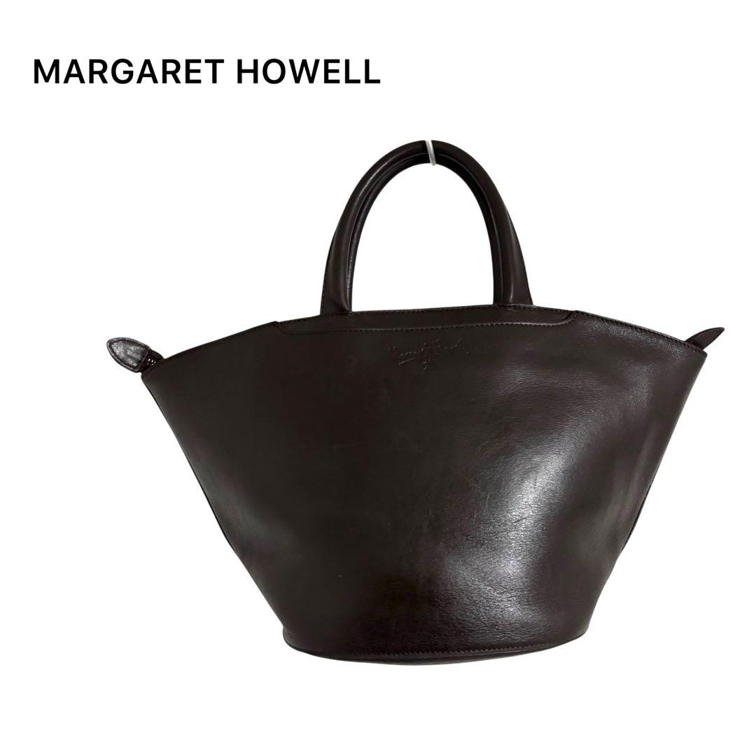希少】 マーガレットハウエル 旧ロゴ バケツ ハンドバッグ - メルカリ