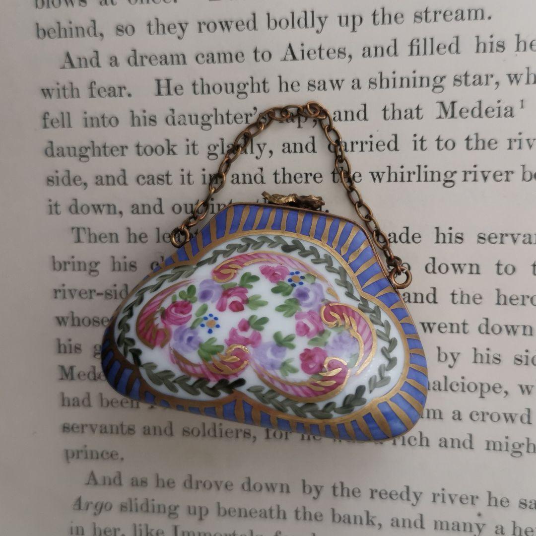 リモージュボックス 花柄バッグ フランス製 トリンケットボックス