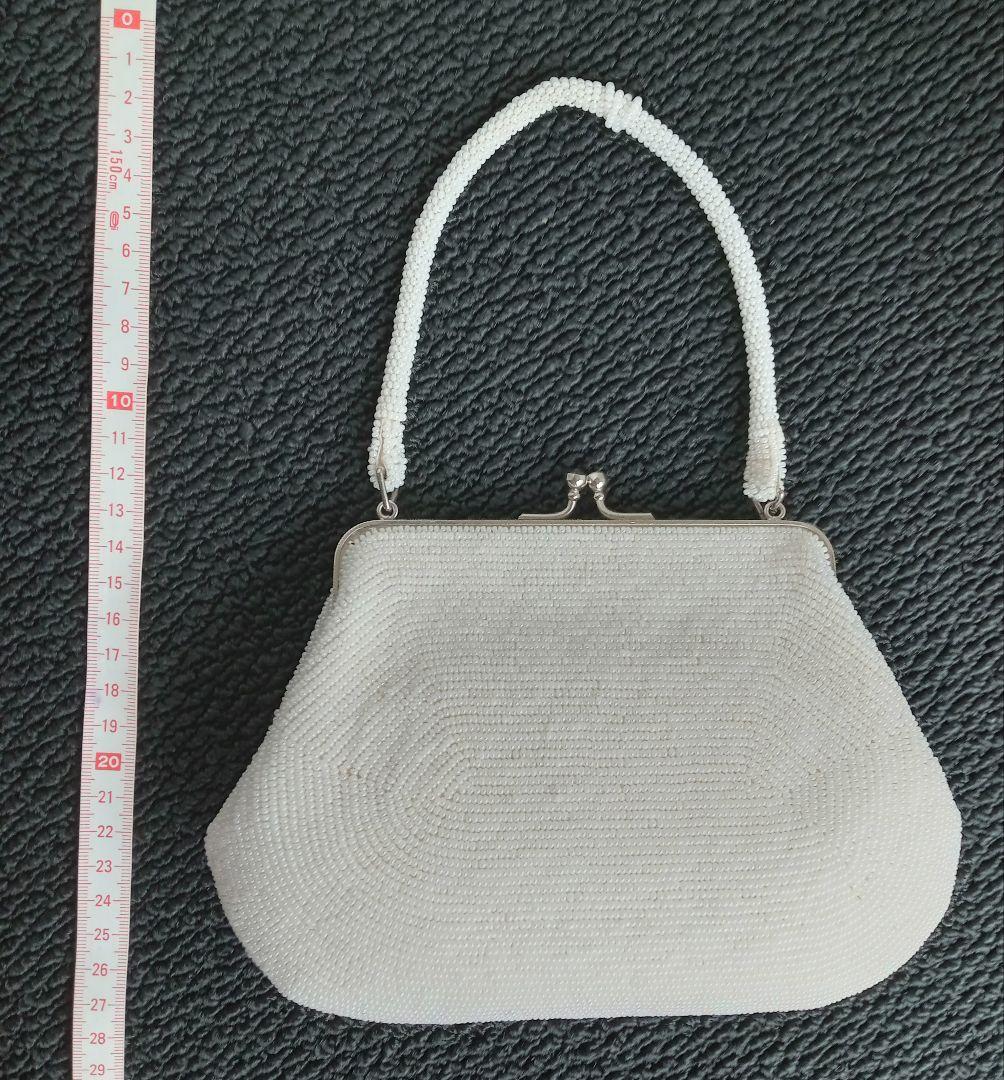 未使用】白ビーズのバック - メルカリ