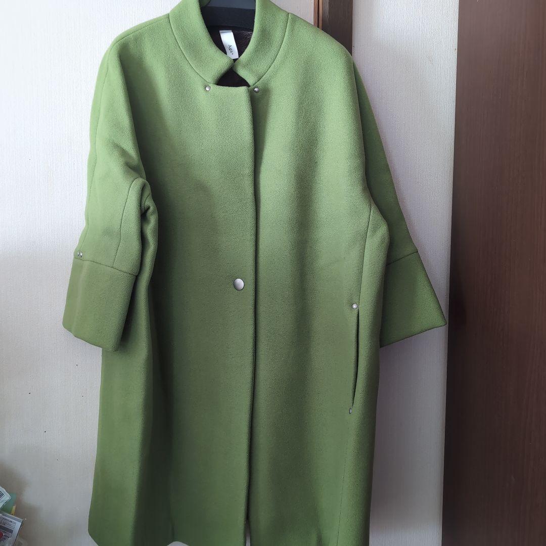 新品タグ付】ヤマダヤAga Double Melton コクーンコートキミドリ