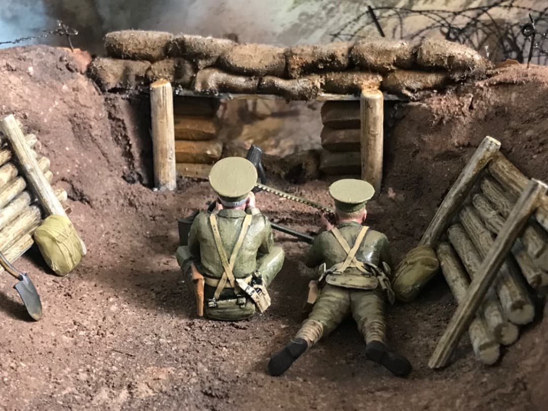 ジオラマ WW1 イギリス軍ICM 1/35 第一次世界大戦 塹壕シーン 完成品