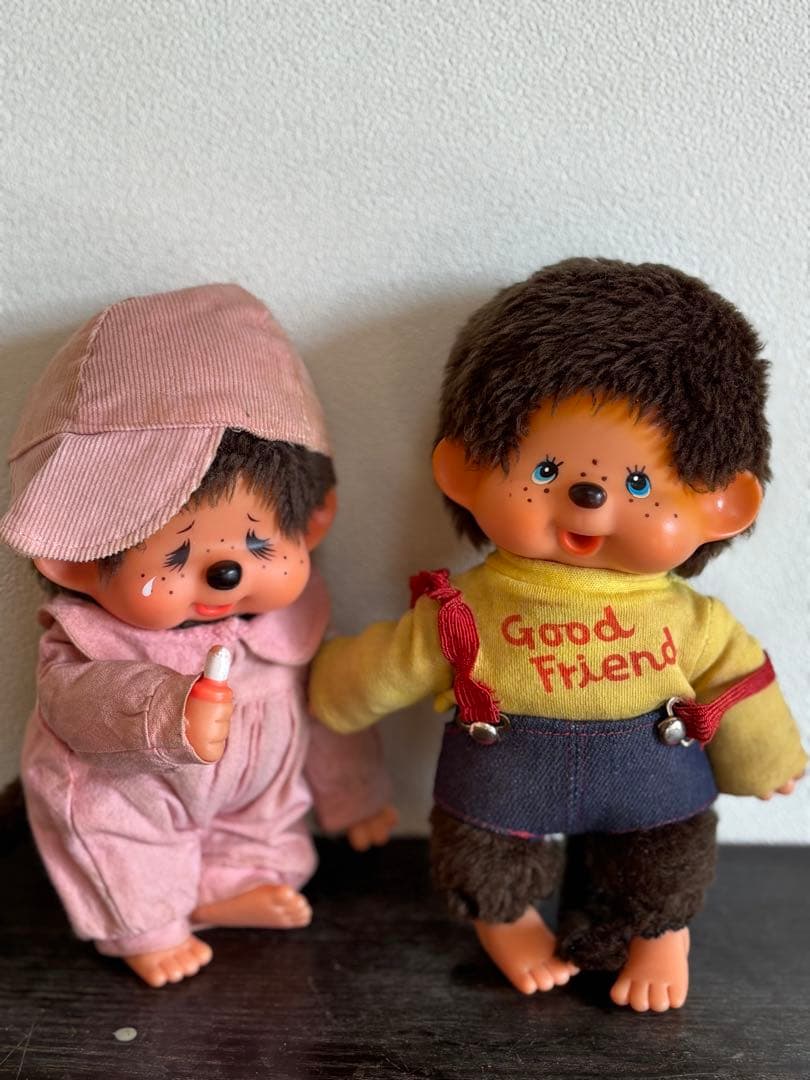 昭和レトロ ふたごのモンチッチ 3体セット ぬいぐるみ 人形 セキグチ