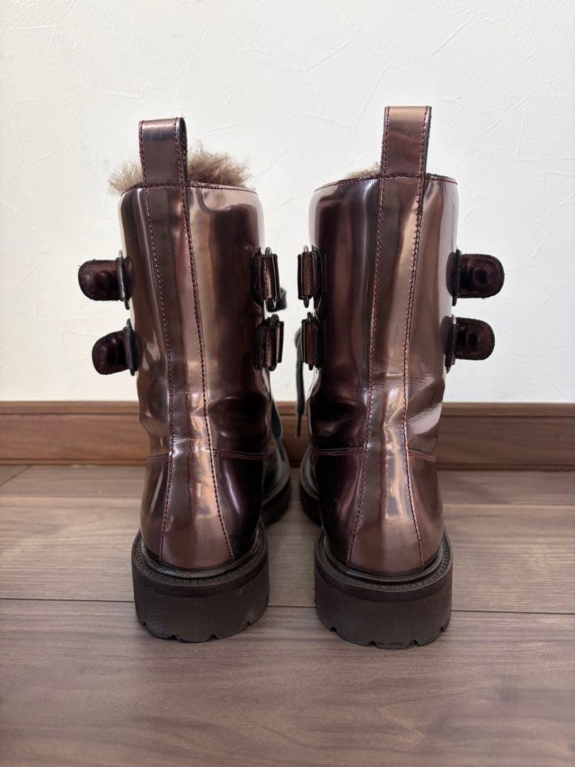 値下げ 美品 ブルネロクチネリ ブーツ ファー付き - メルカリ