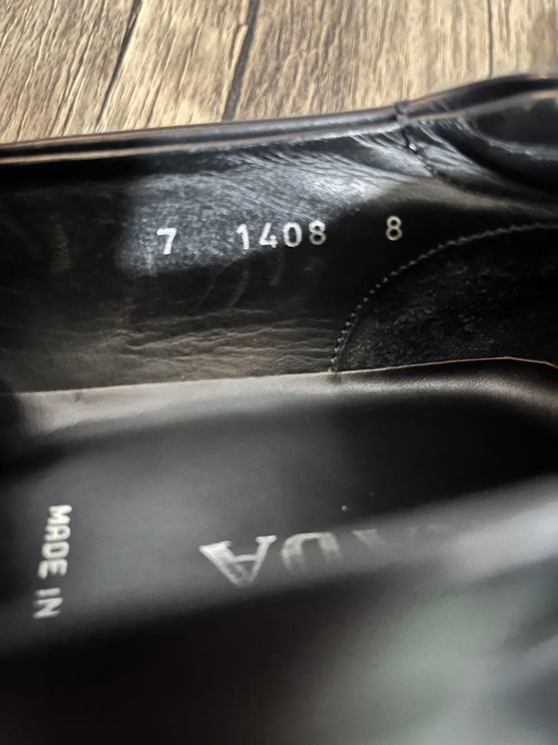 PRADA スクエアトゥ ローファー 厚底 イタリア製 8 アーカイブSPORT