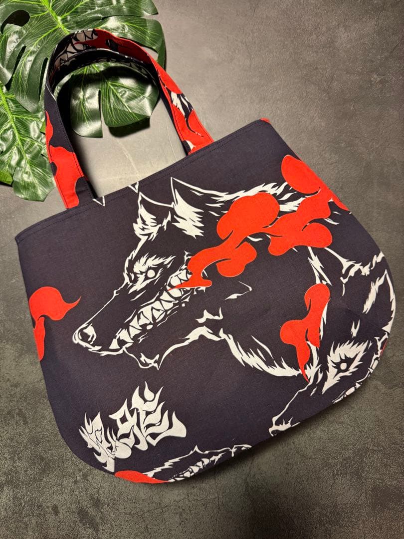 大相撲 狼雅 二子山部屋 相撲 浴衣 反物 和柄 粗布 まあるいトート