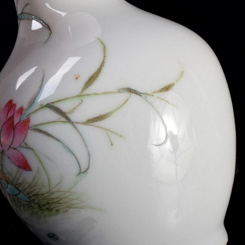 中国 乾隆年製款 粉彩 花鳥文瓶 花入 C 6925 - メルカリ