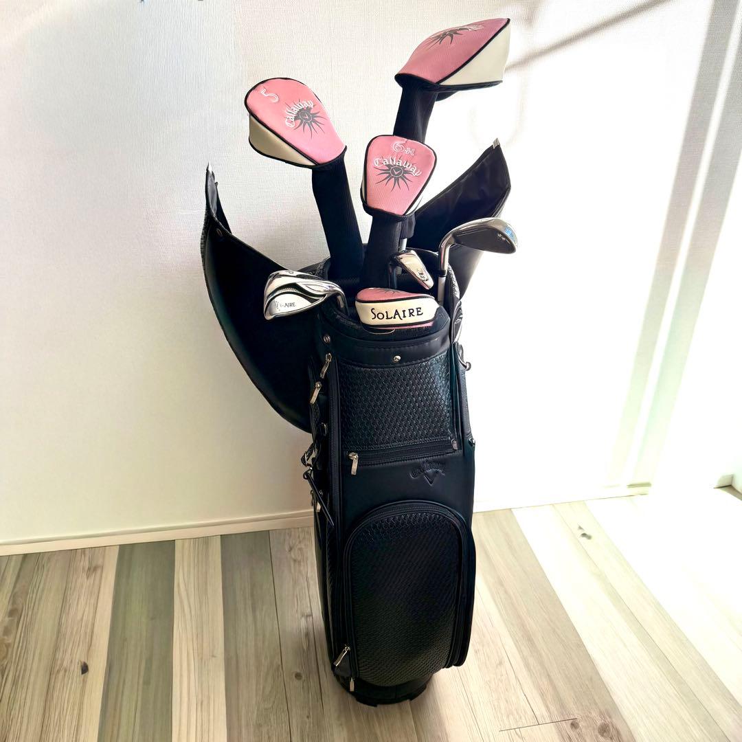 【バッグ◎】キャロウェイ ソレイル レディース ゴルフクラブ 8本セット 初心者 レディース ゴルフクラブセット ソレイル パッケージセット ブラック 8
