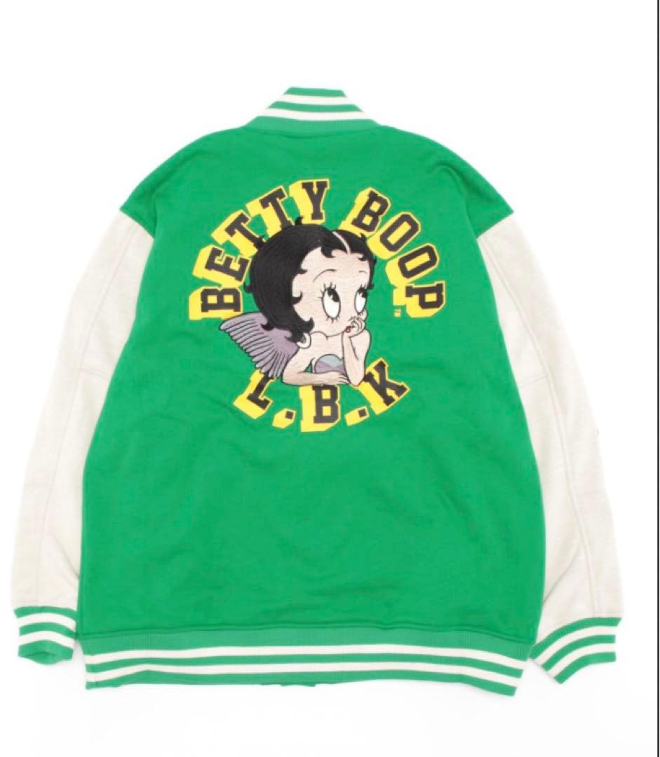BETTY BOOP エンジェルBETTY ポンディングスタジャン グリーン - メルカリ