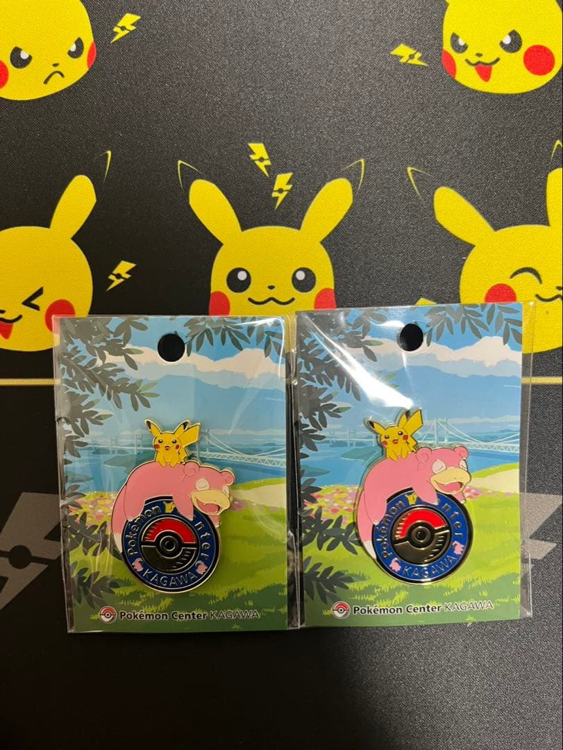 ポケモンセンターカガワ限定 ロゴピンズ ピカチュウ ヤドン ポケセン