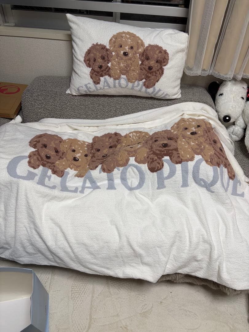 gelato piqueトイプードルジャガードブランケット gelato pique（ジェラートピケ） プードルジャガードブランケット