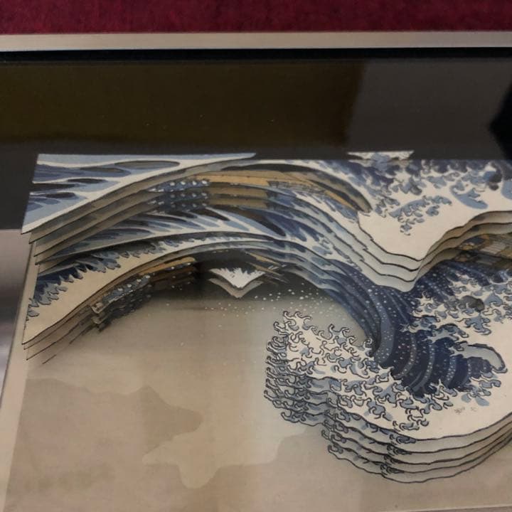 シャドーボックス 葛飾北斎 『富嶽三十六景 神奈川沖浪裏』 - メルカリ