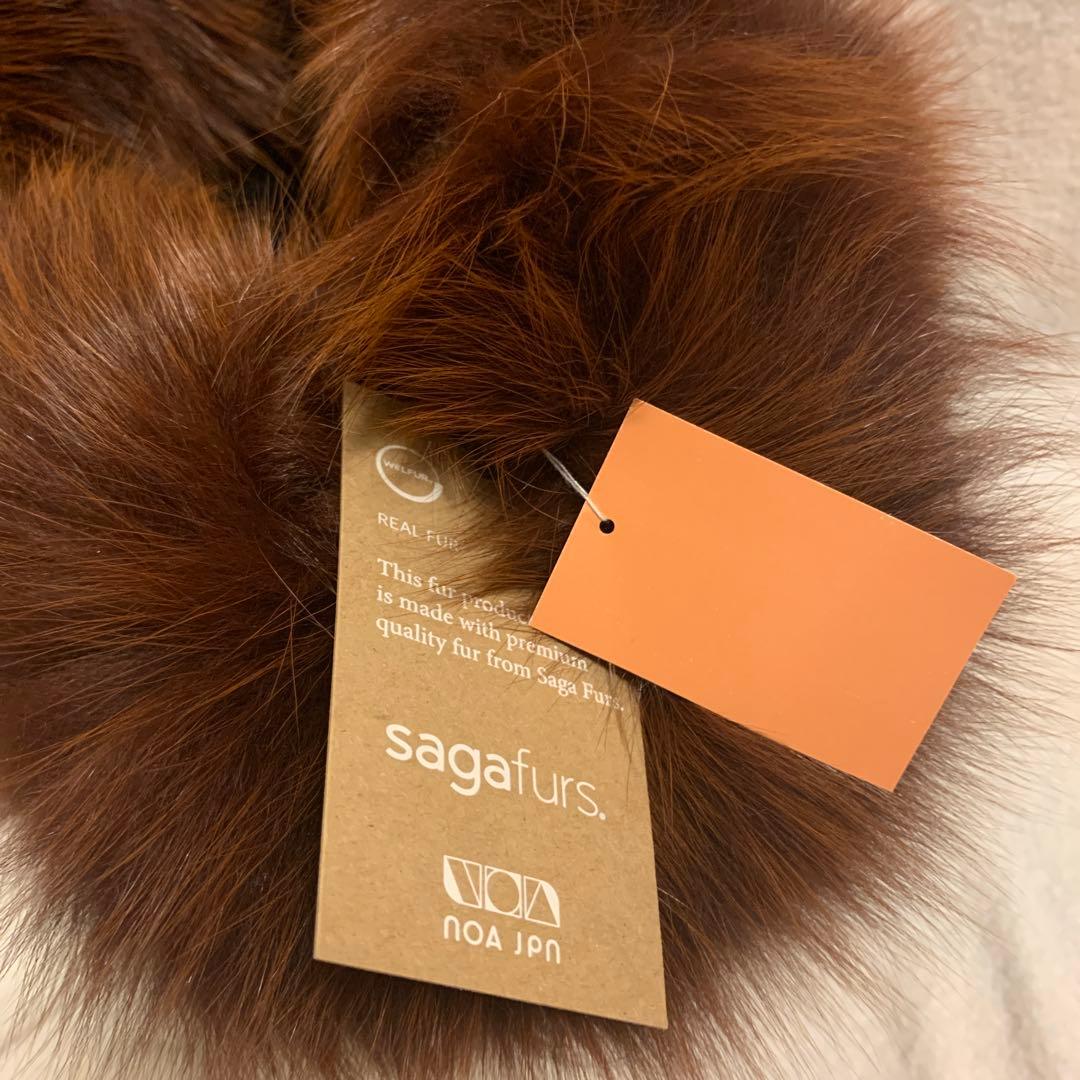 モードエジャコモ フォックス ファー バッグ 新品未使用タグ付 赤茶色