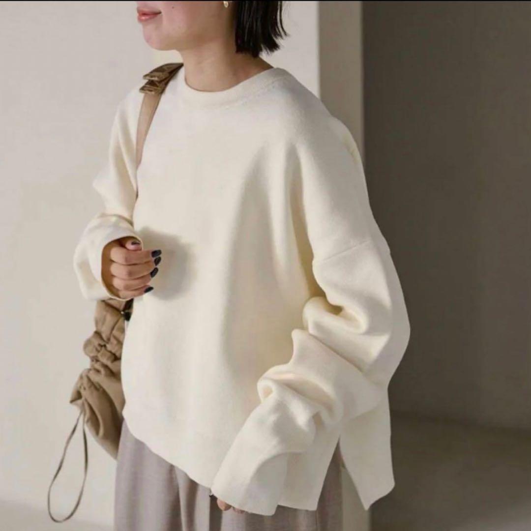 近年 FRAMeWORK ダブルジャガードプルオーバー オーバーサイズニット