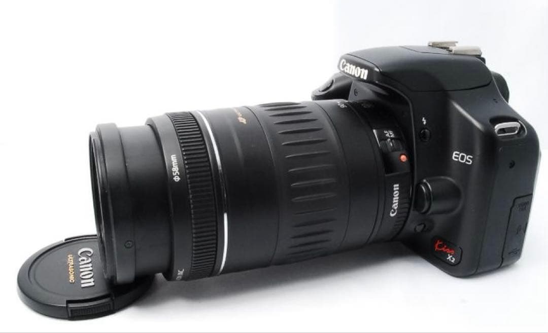 キャノン Kiss X2✨✨一眼レフカメラ✨超望遠レンズ✨ダブルレンズ