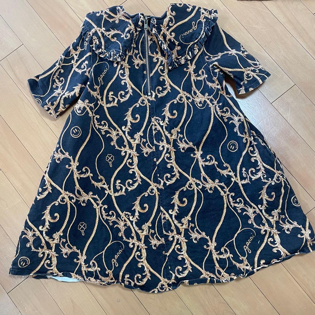 GANNI ガニー バロック デニムワンピース 38サイズ - メルカリ
