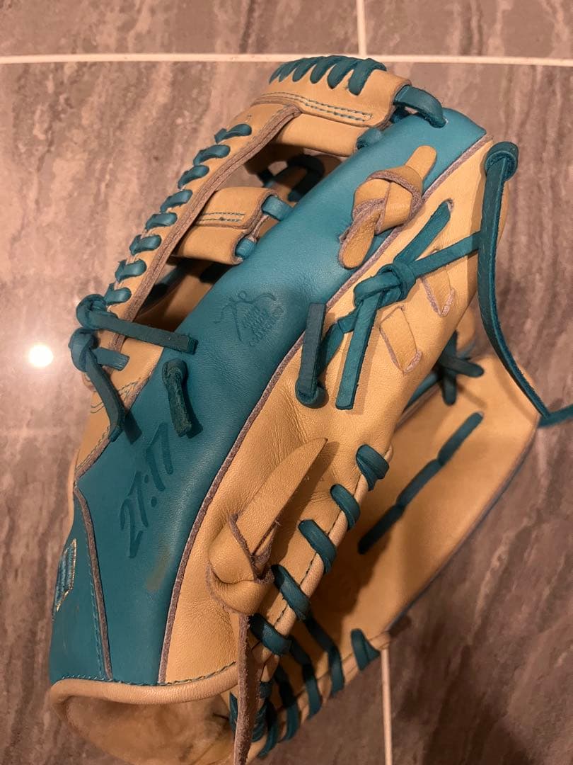 YABAI 軟式グローブ 11.25inch 青/ベージュ