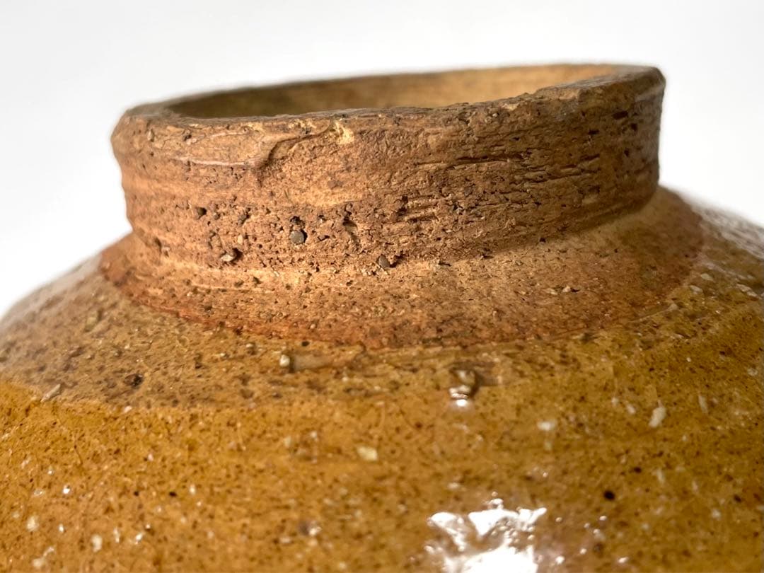 陶芸家 作家物 九代 長岡住右衛門 長岡空味 刷毛目茶碗 伊羅保 出雲