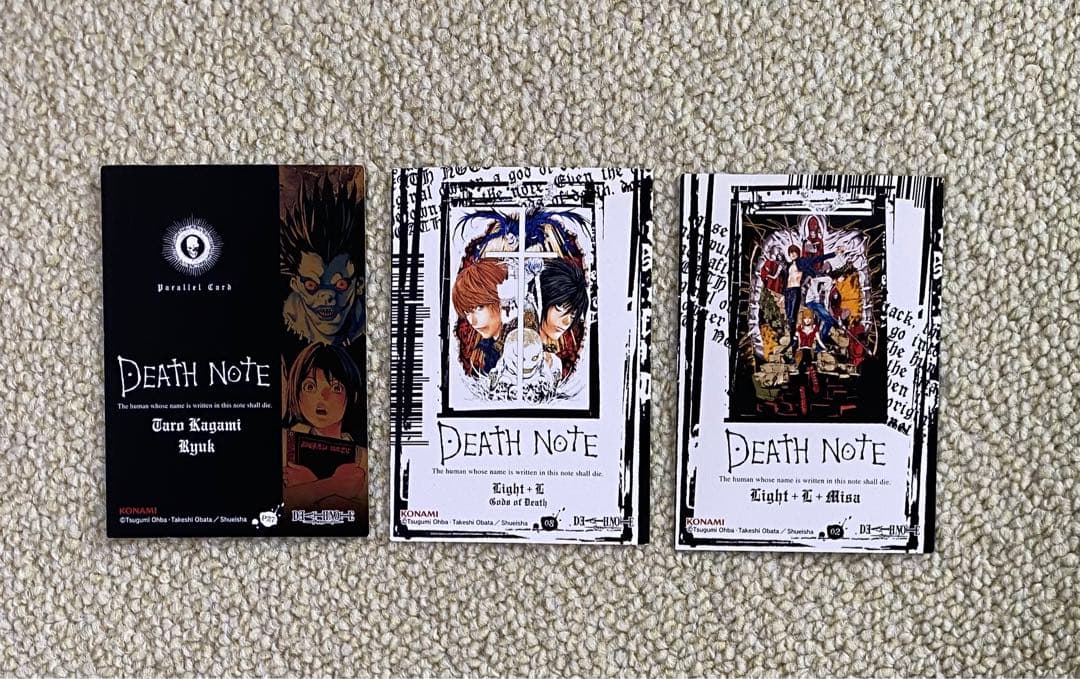 デスノート【レア】カード！夜神月！リューク！L！ミサ！シークレット