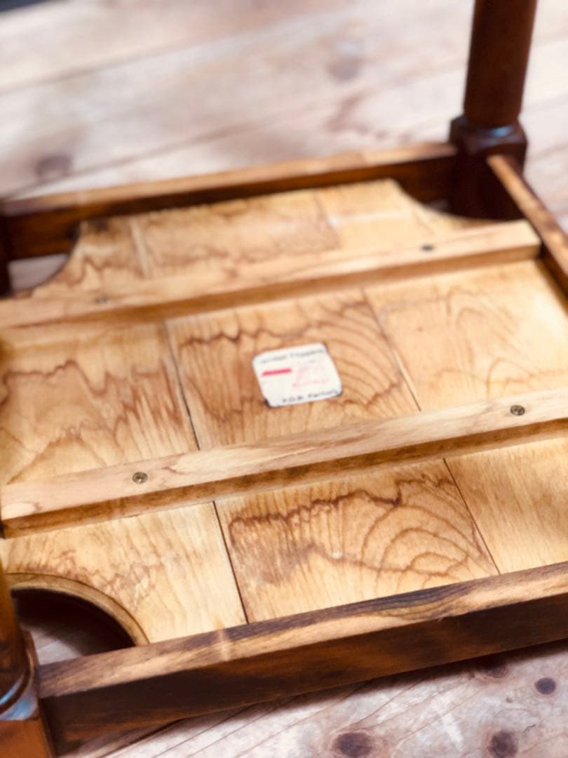 マホガニー無垢材 《 アメリカ製 ビンテージshelf 》 棚 木製 台座