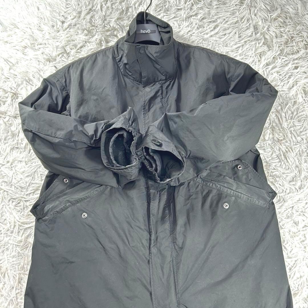 ATON VENTILE NYLON SHORT MODS COAT 02 黒 ATON NYLON SHORT MODS