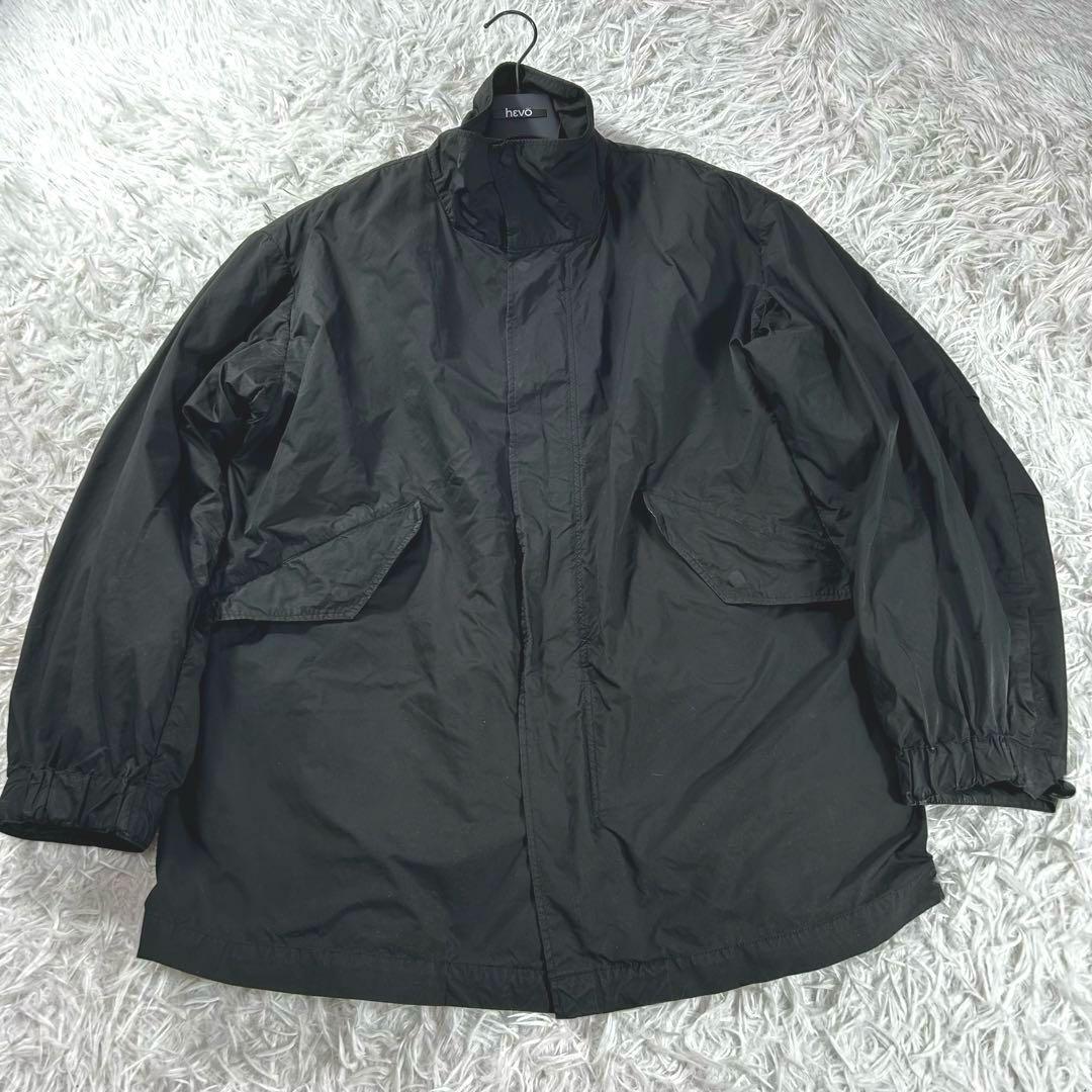 ATON VENTILE NYLON SHORT MODS COAT 02 黒 ATON NYLON SHORT MODS