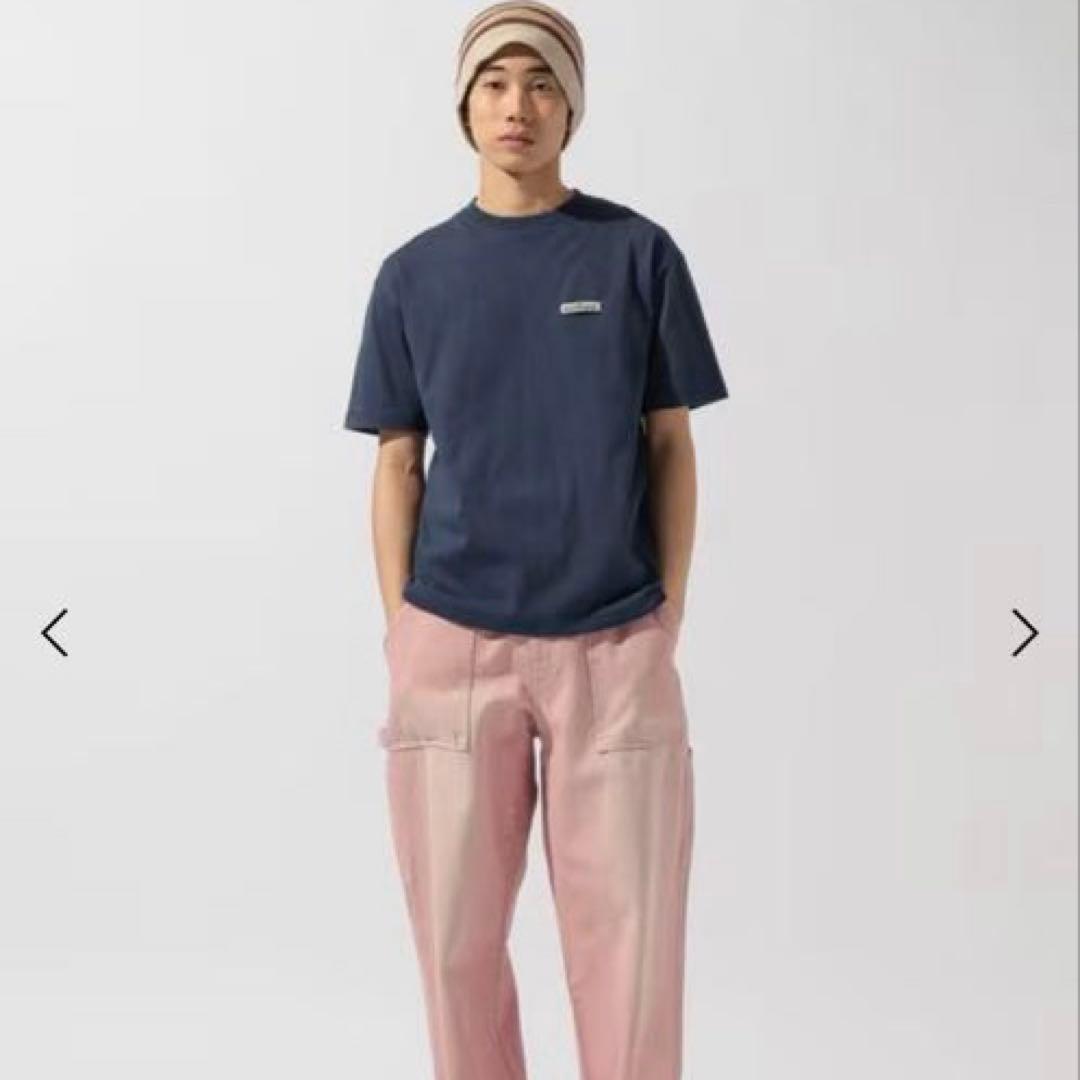 L ネイビー ボーイフレンド ニコアンド コラボ アソートフラワーT