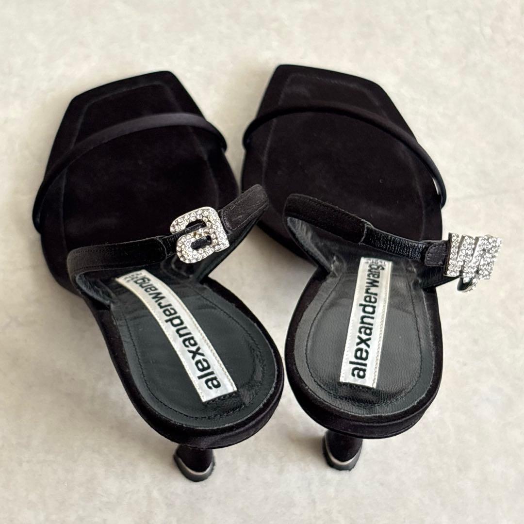 ミ*ン様 【美品】Alexander Wang ブラック サンダル 38 - メルカリ