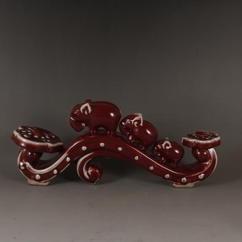 磁器海棠紅釉吉祥如意 置物 鎮宅辟邪 開運風水 招財装飾品 工芸品 美術品 磁器海棠紅釉吉祥如意 置物 鎮宅辟邪 開運風水 招財装飾品 工芸