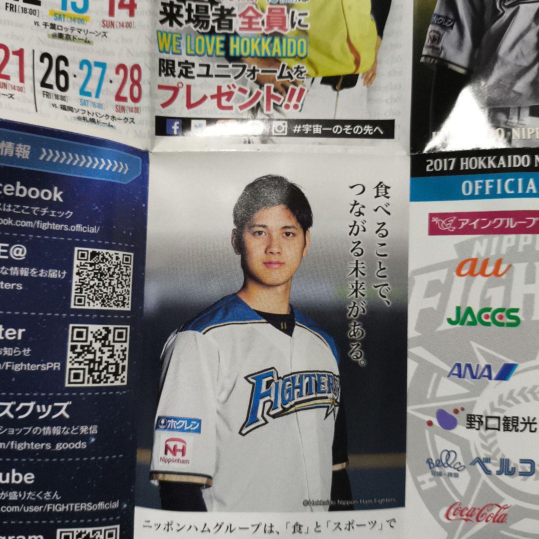 大谷翔平選手 日本ハムファイターズ 試合日程＆選手名鑑 ミニ冊子