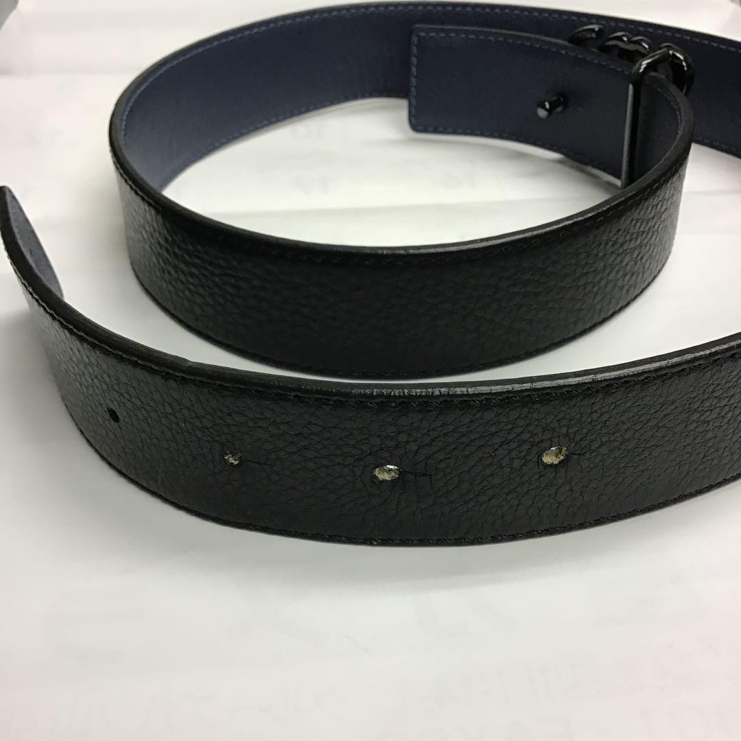 ❣️LOEWE ロエベ❣️ アナグラム 黒 レザーベルト サイズ75 スペイン