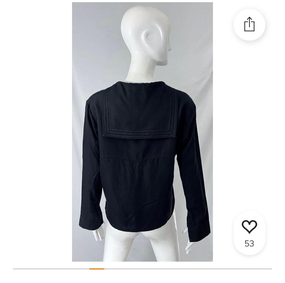 Yohji yamamoto 80s 90s アーカイブ シルク セーラーシャツ Z4183398068