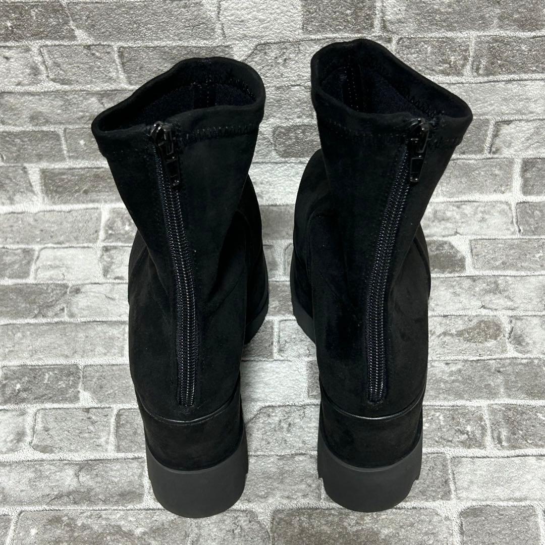 MURUA ムルーア プラットフォームスエードブーツ　バックジップ　22.5cm