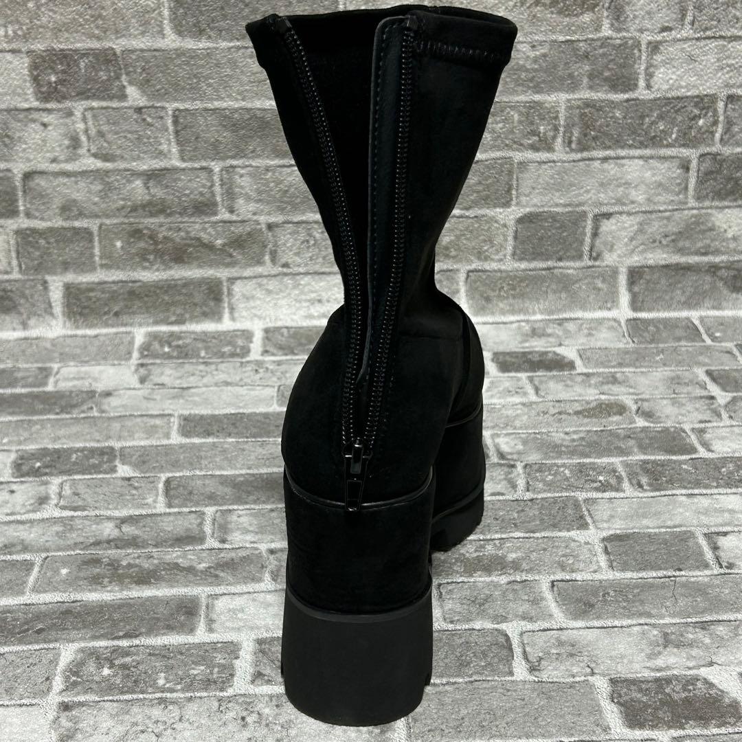 MURUA ムルーア プラットフォームスエードブーツ　バックジップ　22.5cm