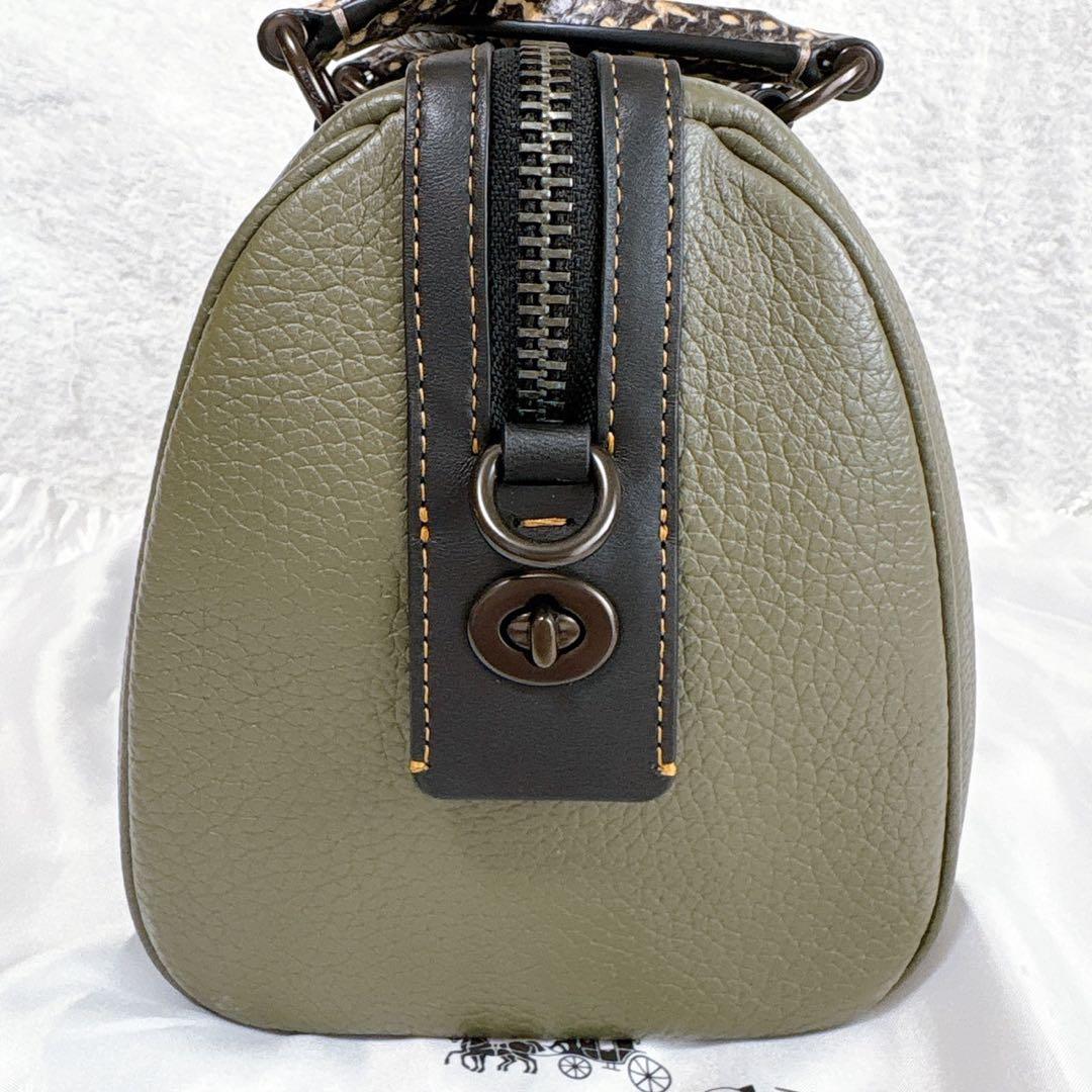 未使用級✨コーチCOACH ルビーサッチェル 25 グリーン C8533 バッグ