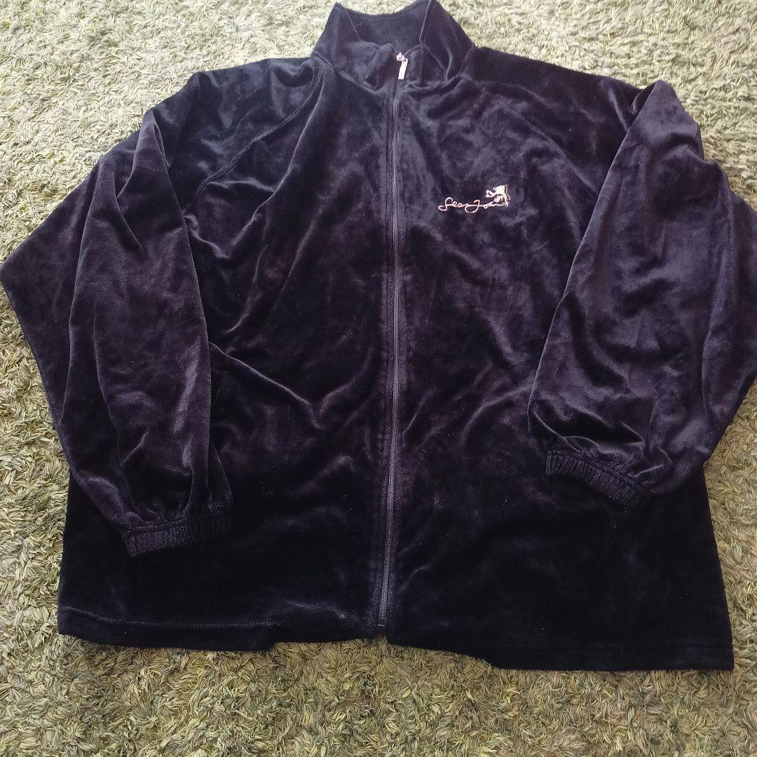 SEAN JOHN ショーン ジョン XXL 刺繍 ベロアセットアップ ジャージ
